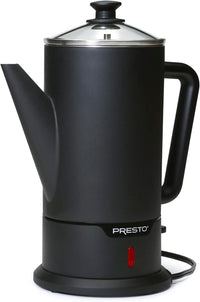 Presto 02815 12-Cup Stainless Steel Coffee Maker Matte Black Light Indicator