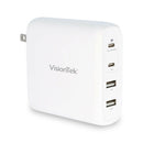 Visiontek 901537 100W GaN II Power Adapter 4 Port USB-A USB-C White