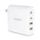 Visiontek 901537 100W GaN II Power Adapter 4 Port USB-A USB-C White