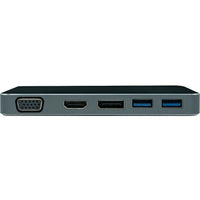 Visiontek 901226 VT200 USB-C Dual Display Docking Station Thunderbolt HDMI VGA