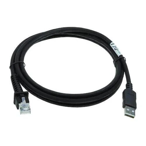 Datalogic 90A052258 Cable USB Type A TPUW Black 2 meter (6.56 feet) Straight