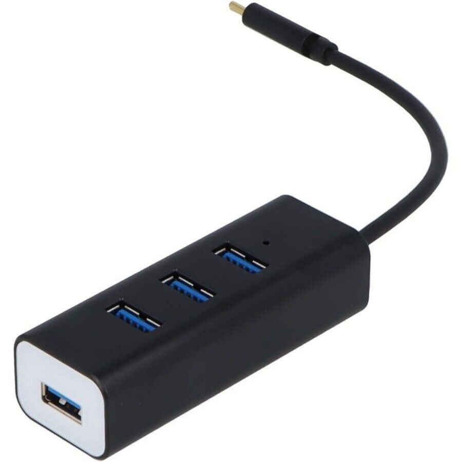 Visiontek 901434 USB-C 4 Port USB 3.0 HUB External Adapter PC Mac Black