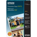 Epson S041070 11"x17" 27lb Matte InkJet Presentation Paper 90 Bright Whte 100/Pk