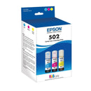 Epson T502520-S T502 Original Ink Refill CYAN MAGENTA YELLOW Bottle 3Colors/Pk