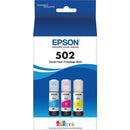 Epson T502520-S T502 Original Ink Refill CYAN MAGENTA YELLOW Bottle 3Colors/Pk