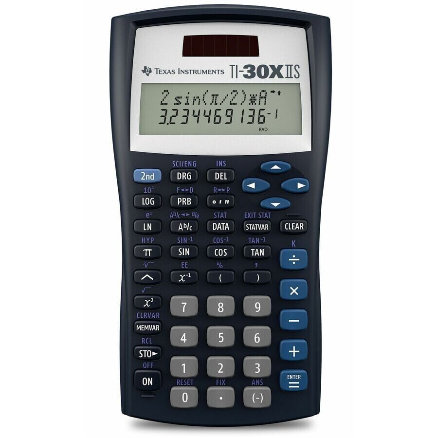 Texas Instruments 30XIIS/TBL/1L1/BK TI-30XIIS Scientific Calculator 2Line 11Dig