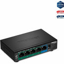 TRENDnet TPE-TG52 5 Port Gigabit Unmanaged Switch 4 Port PoE+ 32W Budget Metal