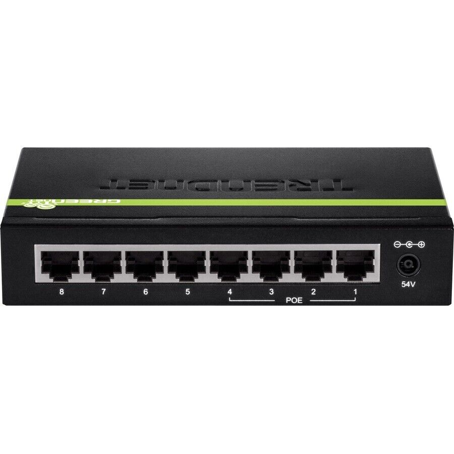 TRENDnet TPE-TG44g 8 Port Gigabit Unmanaged Switch 4 Port PoE+ 61W Budget Metal