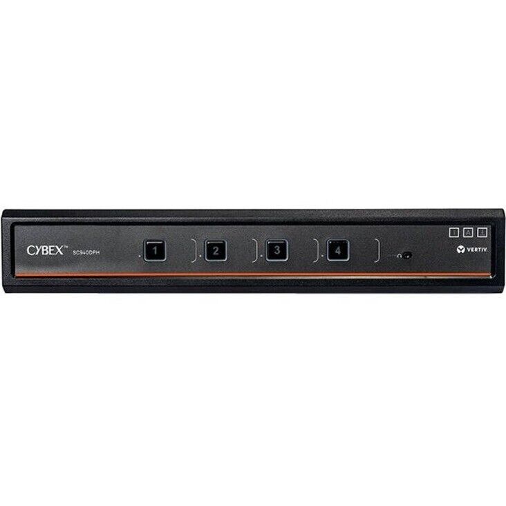 Vertiv Cybex SC940DPH-400 Secure KVM Dual Head 4 DisplayPort Desktop 1U Switch