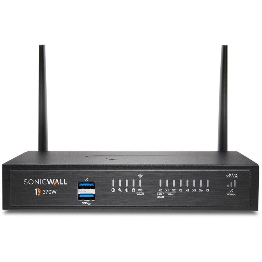 SonicWALL 02-SSC-2827 TZ370W Wireless Security Firewall Appliance 8 Gigabit RJ45