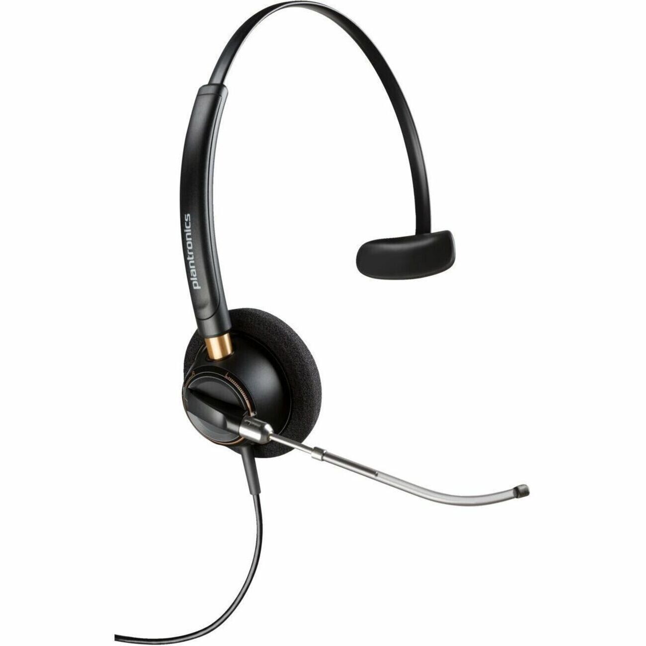 Poly 783Q3AA#ABA Encore Pro 510V Mono Over Head Headset Voice Tube Mic QD 3.5mm
