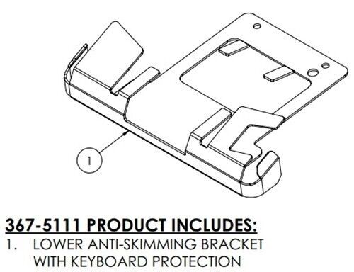 ENS 367-5111-A Lower Anti-Skim Kit, Verifone MX925