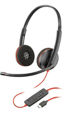 Poly 8M3U6AA#ABA Blackwire C3220 Stereo Headset USB-C Omni Mic TAA