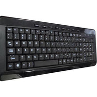 ErgoGuys W9868BL A4TECH USB Slim Keyboard w Backlit Blue LED MultiMedia Keys BLK