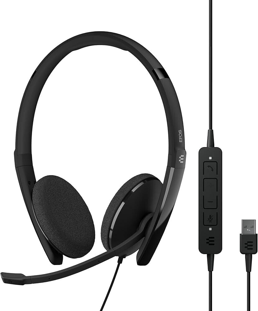 EPOS 1000915 ADAPT 160 USB II Headset - Stereo - USB - Wired - On-ear - Binaural