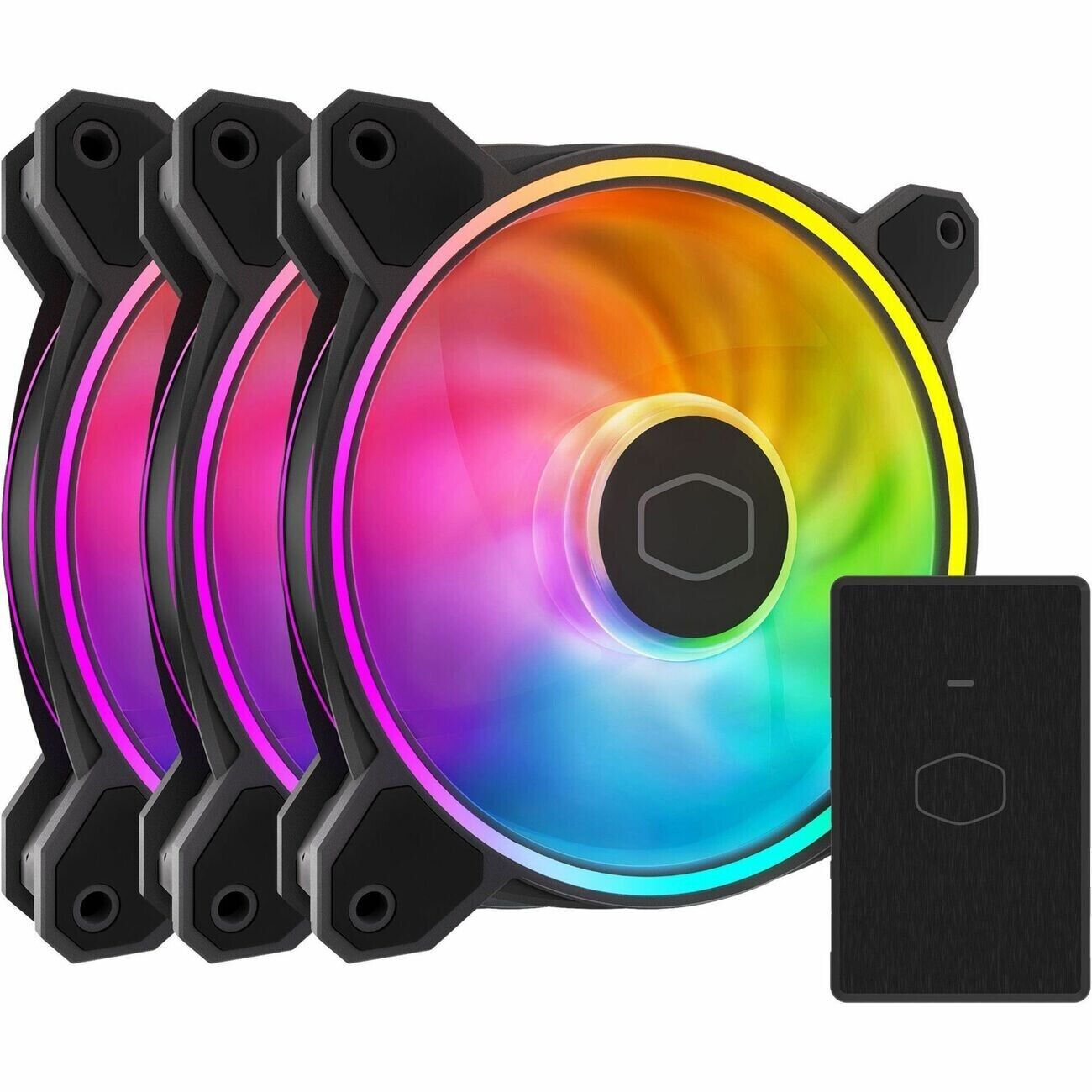 Cooler Master MFL-B2DN-213P2-R2 MasterFan MF120 Halo2 Fan 3 Pack RGB White 4.72"