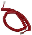 Cablesys 1200RD 12' RED Telephone Handset RJ9 Curly Cord GCHA444012-FCR
