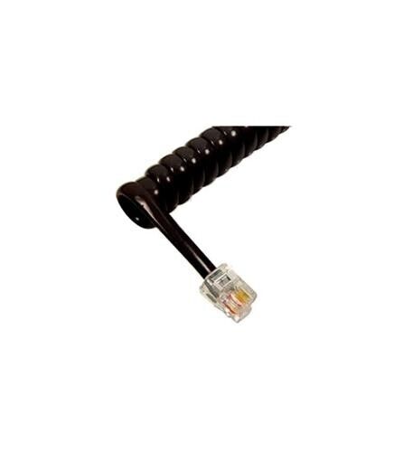 Cablesys 1200BK 12' BLACK Telephone Handset RJ9 Curly Cord GCHA444012-FBK