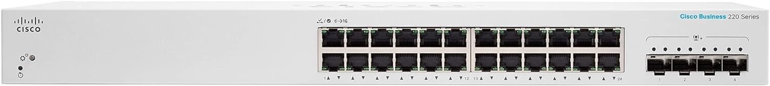 Cisco CBS220-24T-4X-NA 24 Giga 4 10Giga Exp 4 SFP+ Managed Network Switch