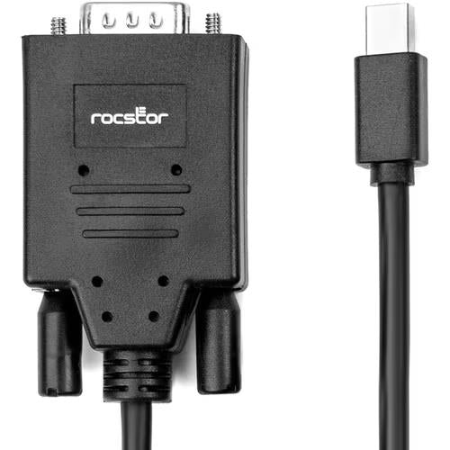 Rocstor Y10C163-B1 6FT Mini-DisplayPort to VGA M/M 1920x1200 1080p Cable Black