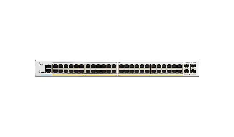 Cisco C1200-48P-4X Catalyst 48 Port Gig PoE+ 4 Exp Slot SFP+ Managed Switch Rack