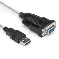 Rocstor Y10C701-B1 3FT USB to DB9 Serial Null Modem RS232 Cable w FTDI UART Chip