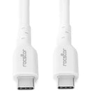 Rocstor Y10C499-W1 6FT USB-C to USB-C Charging Data Sync Cable 240W PD WHITE