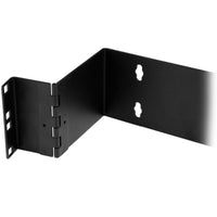 StarTech WALLMOUNTH2 2U 6" Deep Hinged Wall Mount Patch Panel Bracket Black