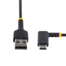 StarTech R2ACR-2M-USB-CABLE 6Ft USB-A to Rght-Angle USB-C Rugged Charging Cable