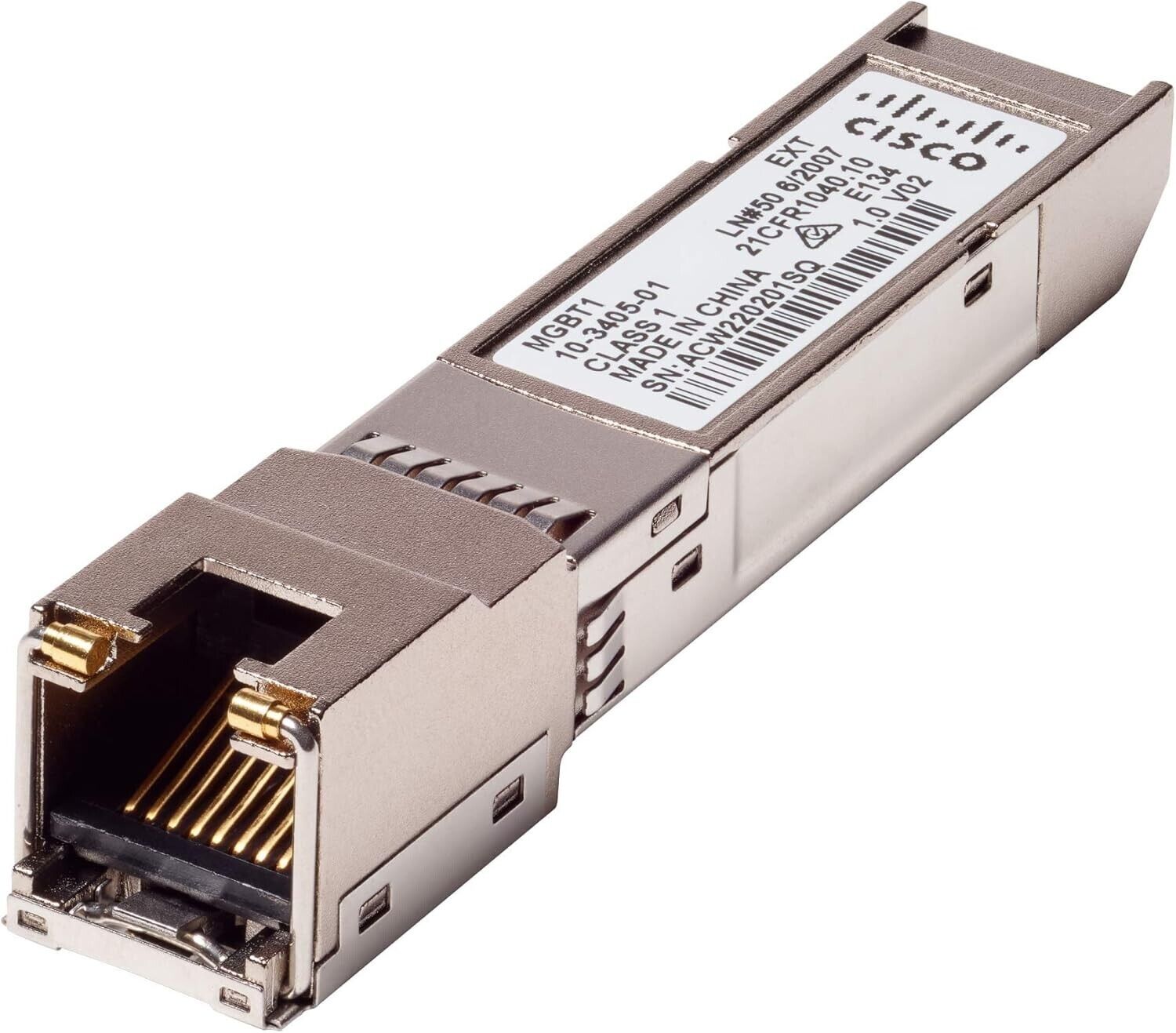 Cisco MGBT1 Gigabit Ethernet 1000 Base-T Mini-GBIC SFP Transceiver