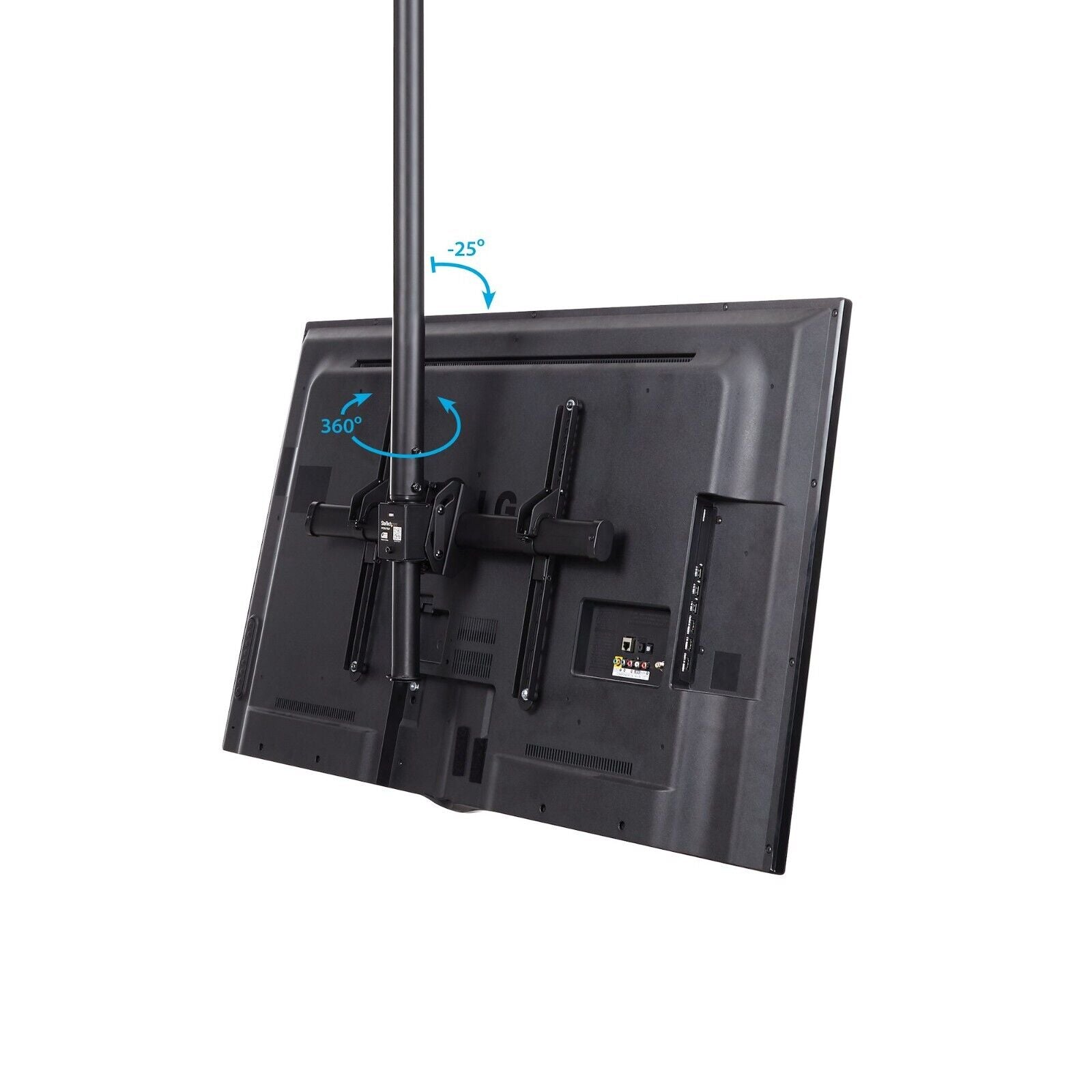 StarTech FLATPNLCEIL Full Motion Hanging TV Ceiling Mount Adjstble Pole 32"-75"