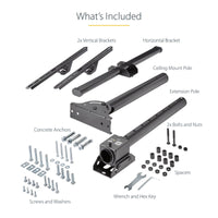 StarTech FPCEILPTBSP Full Motion Hanging TV Ceiling Mount Short Pole 32"-75"