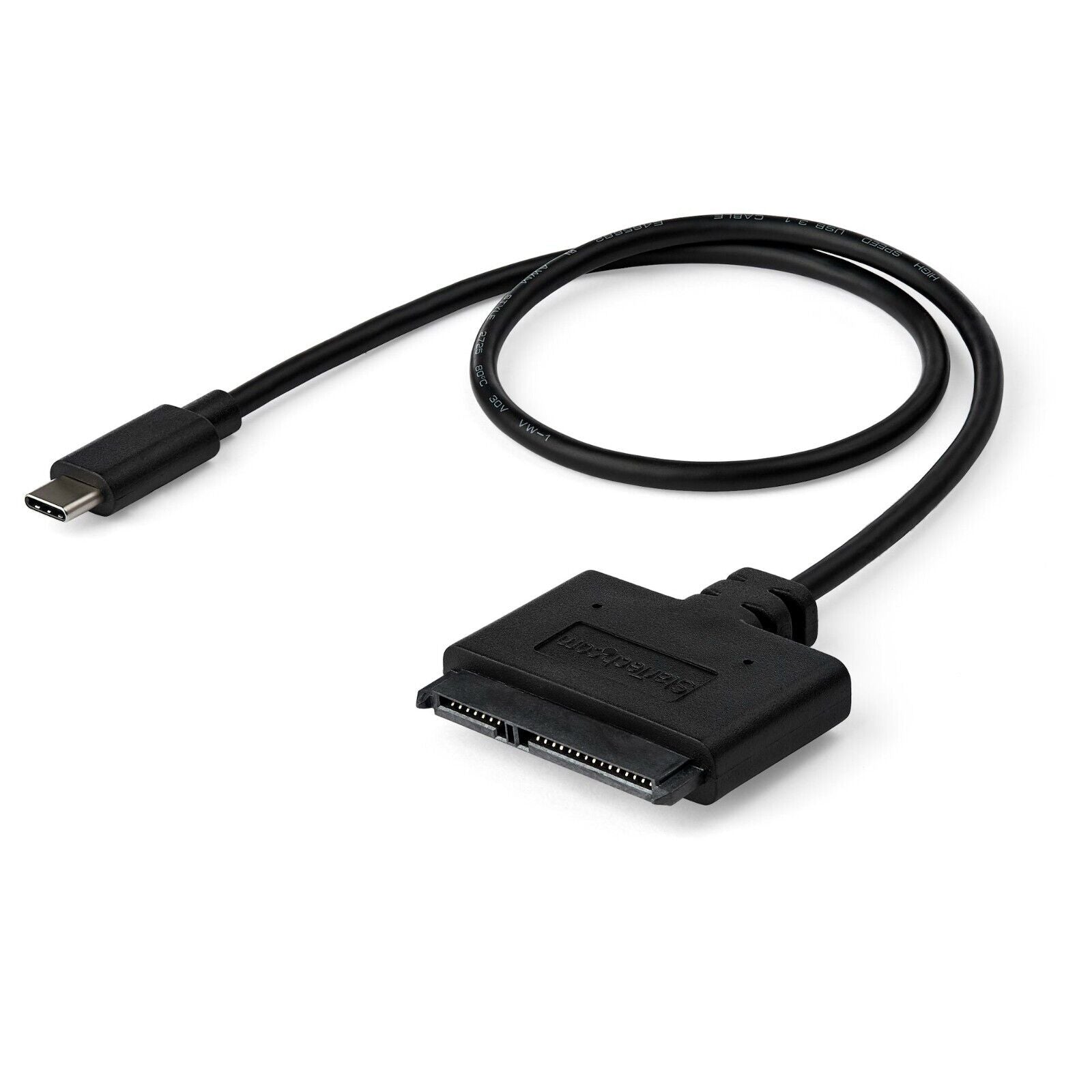 StarTech USB31CSAT3CB USB-C to SATA Adapter Cable Cord for 2.5" SSD HDD Black