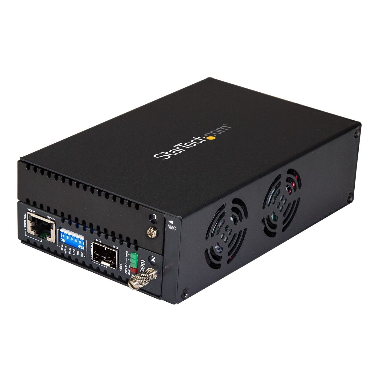 StarTech ET10GSFP 10Gbe Ethernet Copper to Fiber Media Converter w Open SFP+