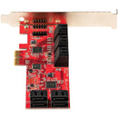 StarTech 10P6G-PCIe-SATA-CARD 10 Port SATA 7 Pin PCIe x2 LowProfile Card Adapter