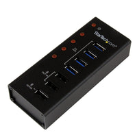 StarTech ST4300U3C3 4 Port USB 3.0 Hub Metal USB Metal HUB w 3 Charging USB-A