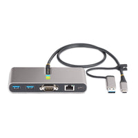 StarTech 5G2A1SGBB-USB-C-HUB 2 Port USB-C w GbE Ethernet RS232 USB-A PDel HUB