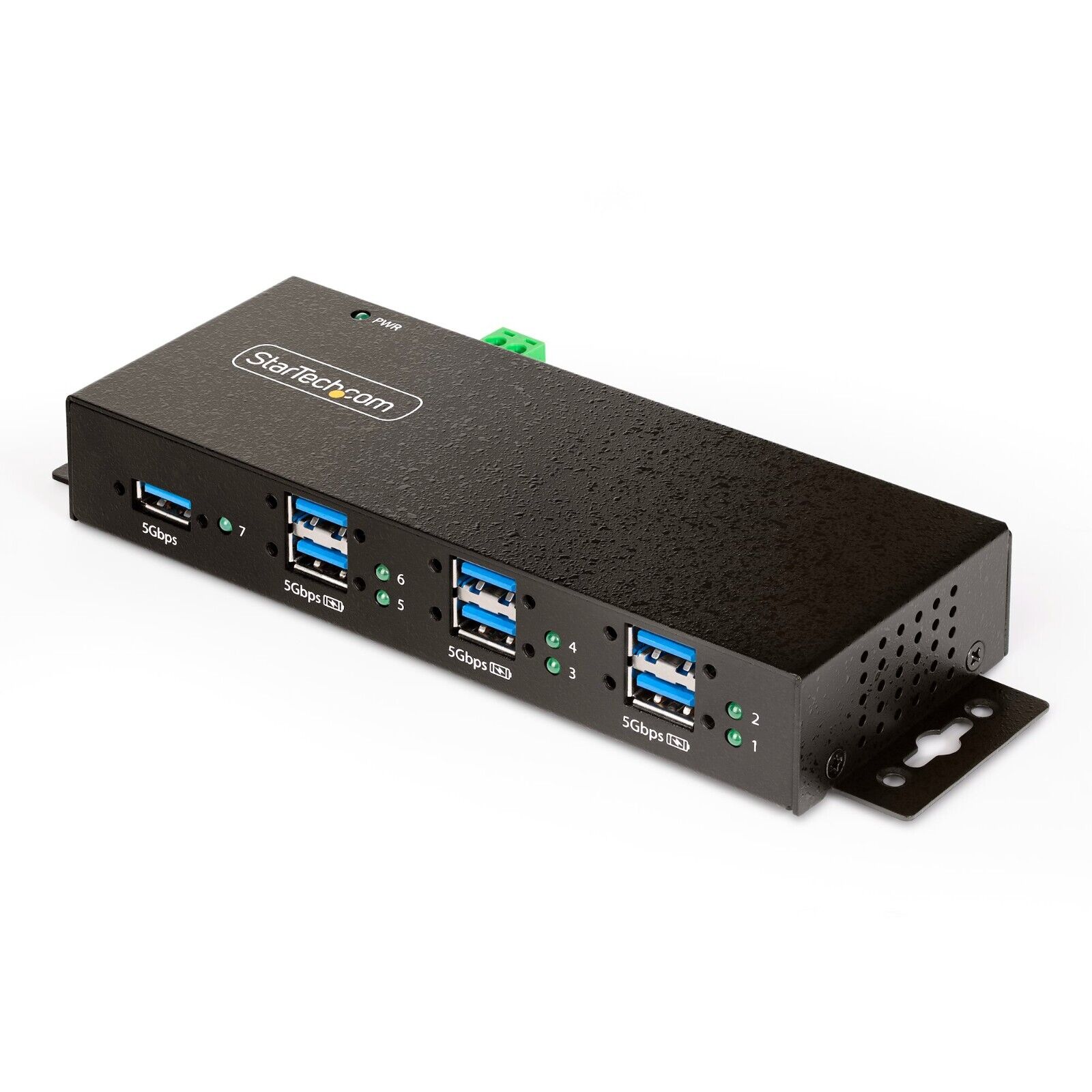 StarTech 5G7AINDRM-USB-A-HUB 7-Port Managed Industriat USB-A Hub Wall Din Rail