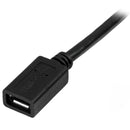 StarTech USBUBEXT50CM 20In (0.5M) USB-Micro to Micro Extension M/F OTG Cable BLK