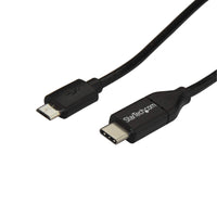 StarTech USB2CUB2M 6Ft (2M) USB-C to Micro-B Charge Sync Cable Cord Black