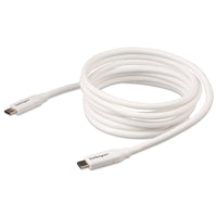 StarTech USB2C5C2MW 6Ft (2M) USB C to USB C M/M Cable If Certified Charge White