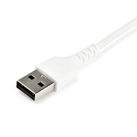 StarTech RUSB2AC1MW 3Ft (1M) USB A to USB C Fast Charge Cable Rugged Cord White