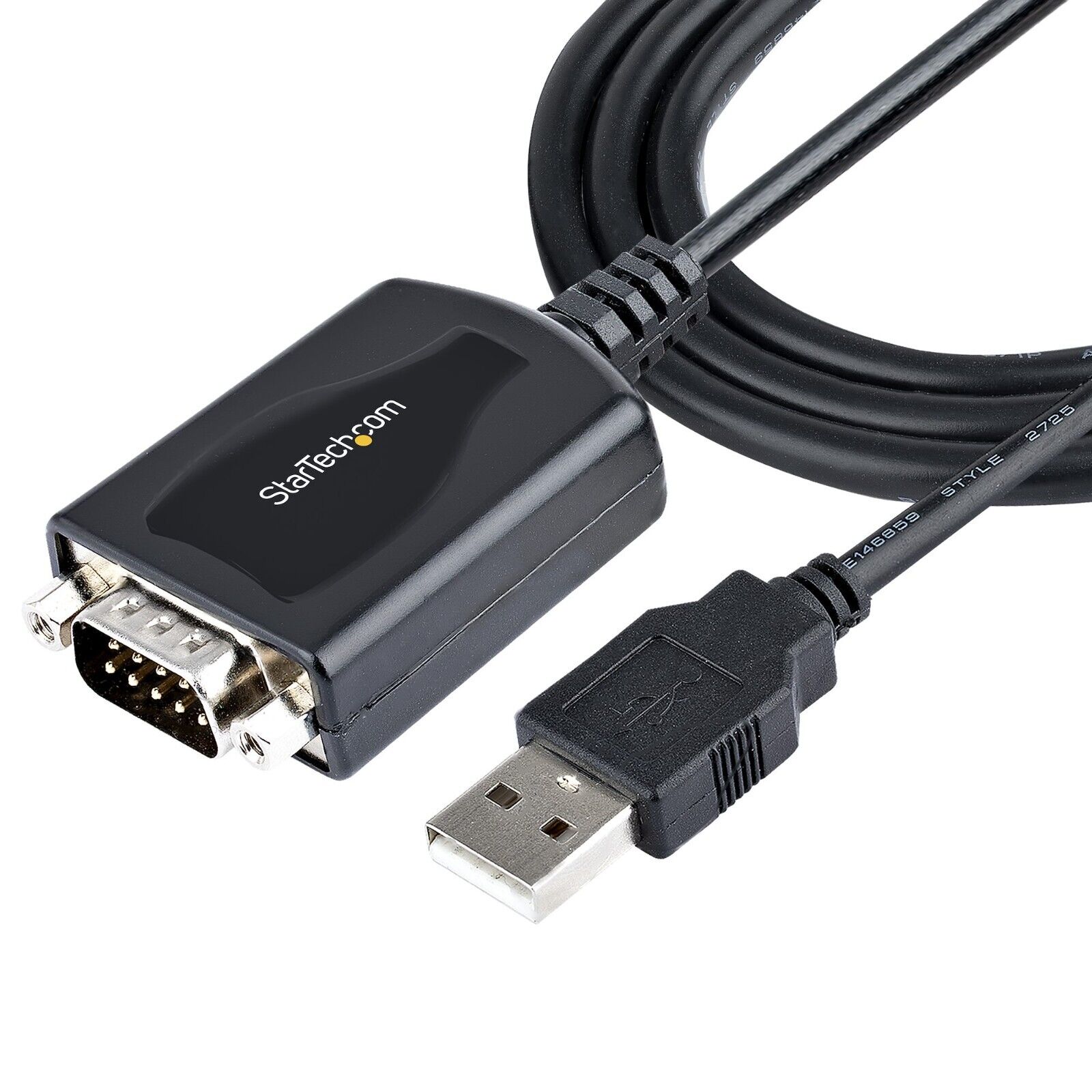 StarTech 1P3FPC-USB-SERIAL 3Ft USB to RS232 Serial Cable Adapter Converter Black