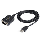 StarTech 1P3FPC-USB-SERIAL 3Ft USB to RS232 Serial Cable Adapter Converter Black