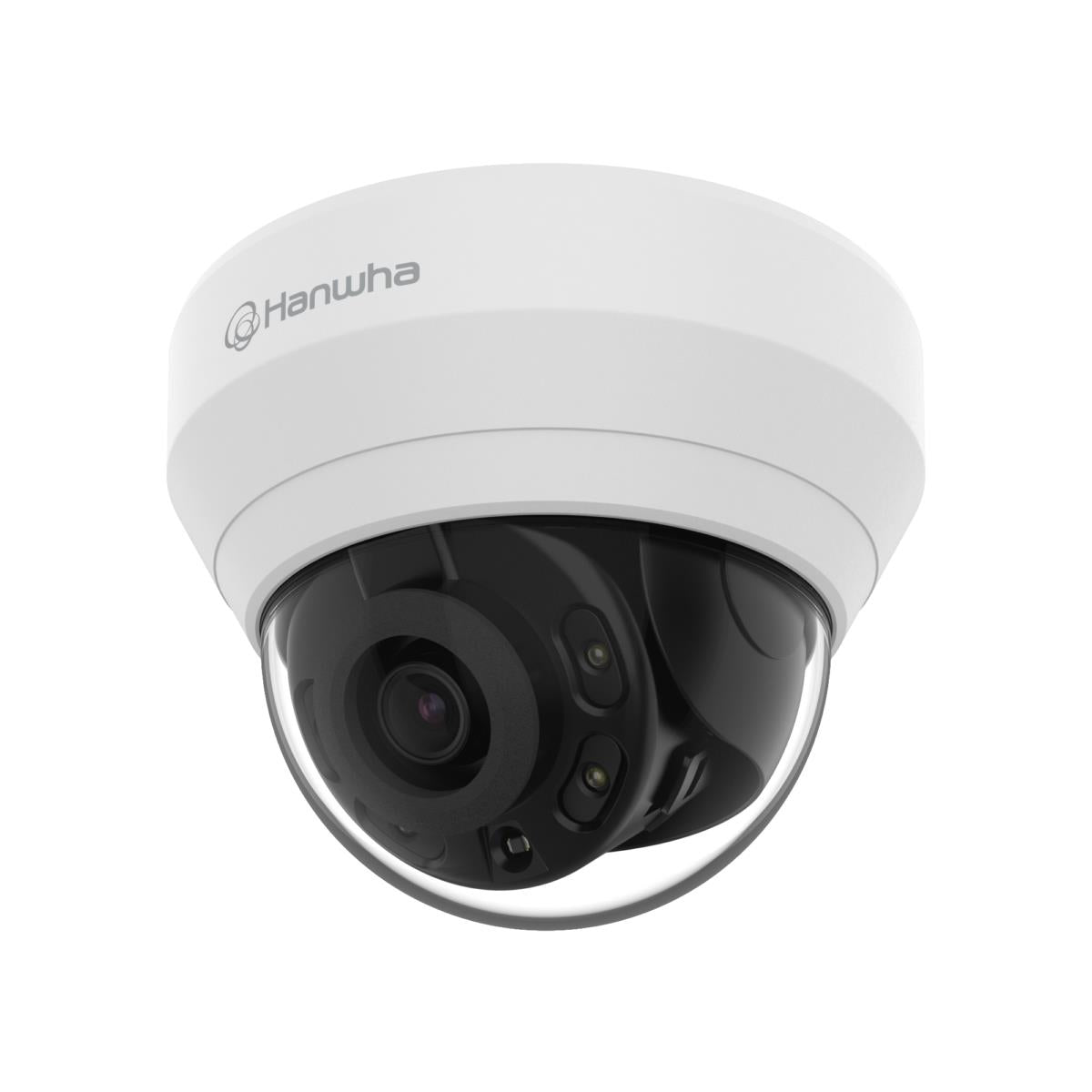 Hanwha QND-6012R Wisenet Q-Series 2MP IR Dome Camera, 2.8mm Fixed Lens, White