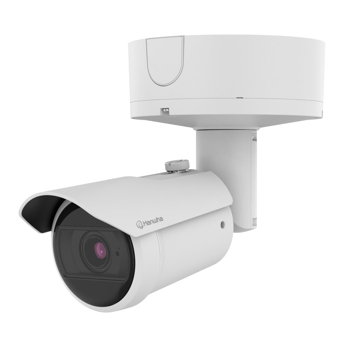 Hanwha XNO-9083R Series 8MP IR Bullet Camera, 4.4-9.3mm Motorized Varifocal Lens