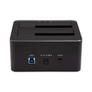 StarTech SDOCK2U33V Dual Bay USB 3.0 to SATA HDD SSD Docking Station Top Loading