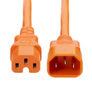 StarTech 8915-460Q-POWER-CORD 6Ft Heavy Duty AC PDU Power Cord C14 to C15 Orange