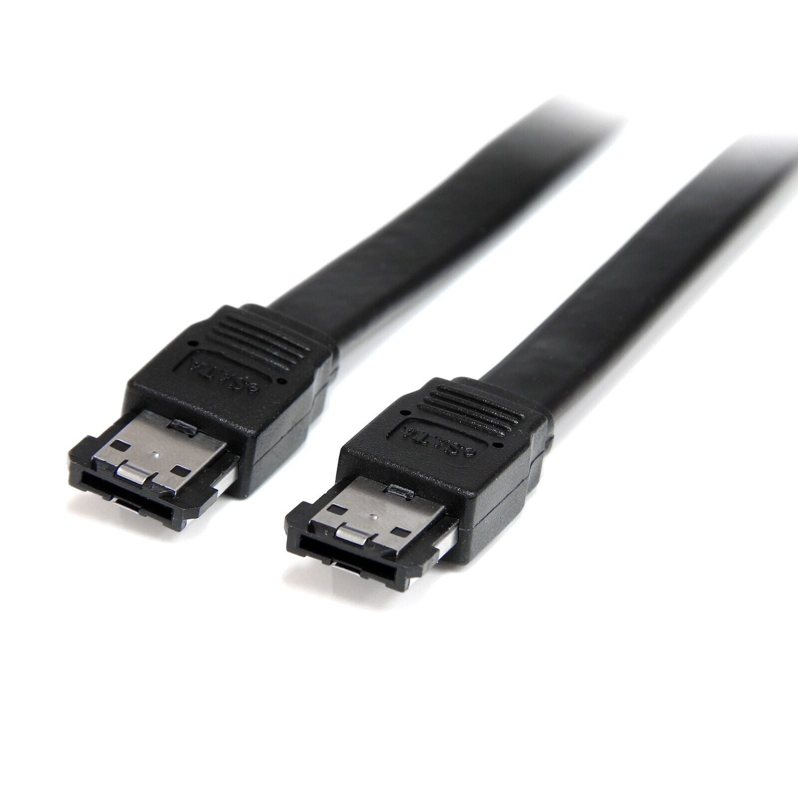 StarTech ESATA3 3Ft Shielded External eSATA 7 Pin M/M Round Cable Black