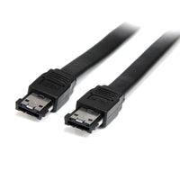 StarTech ESATA3 3Ft Shielded External eSATA 7 Pin M/M Round Cable Black